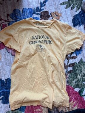 National Geographic Faded Yellow Graphic Tee